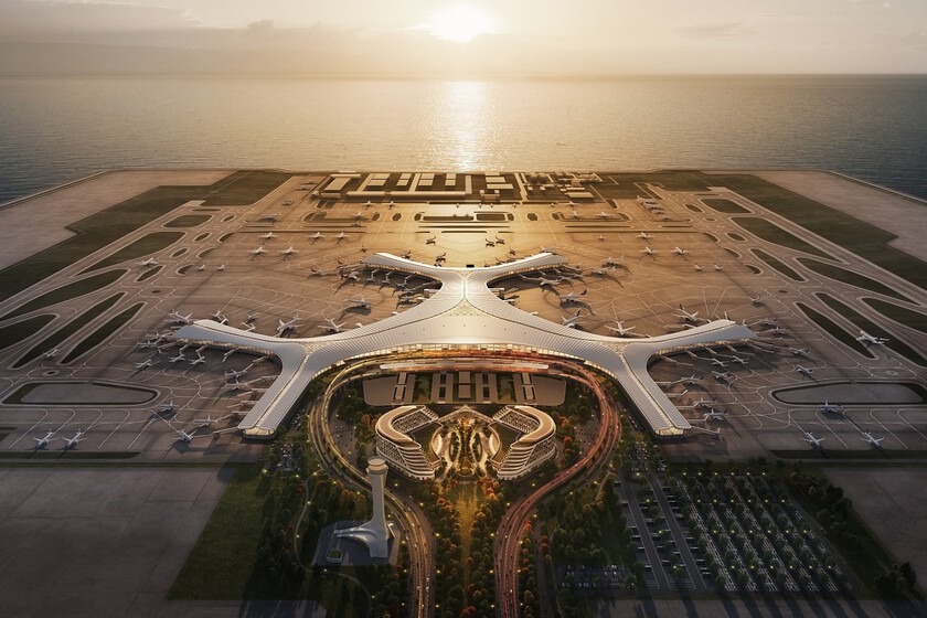 China está levantando un gigantesco aeropuerto sobre una isla artificial: la ingeniería no es el único reto