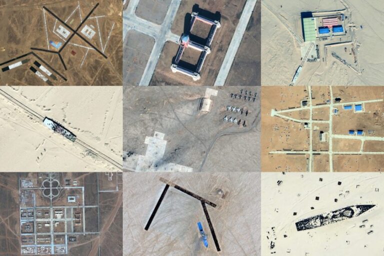 China lleva años construyendo barcos, cazas y bases de EEUU en mitad del desierto. Los satélites han revelado para qué eran realmente