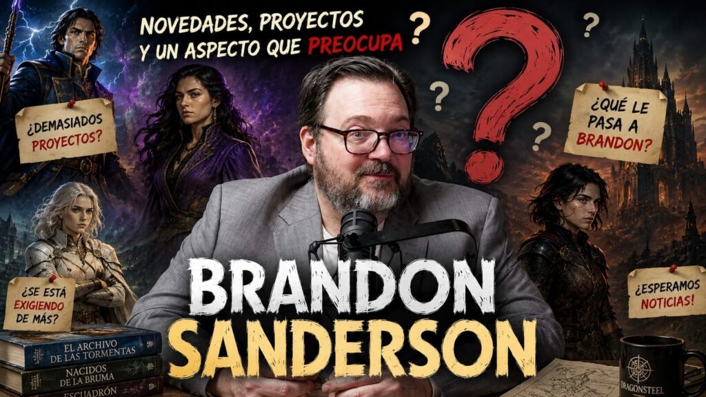 Brandon Sanderson, autor de fantasía con millones de libros vendidos, anuncia novedades y los fans reaccionan: «No tienes buena cara»