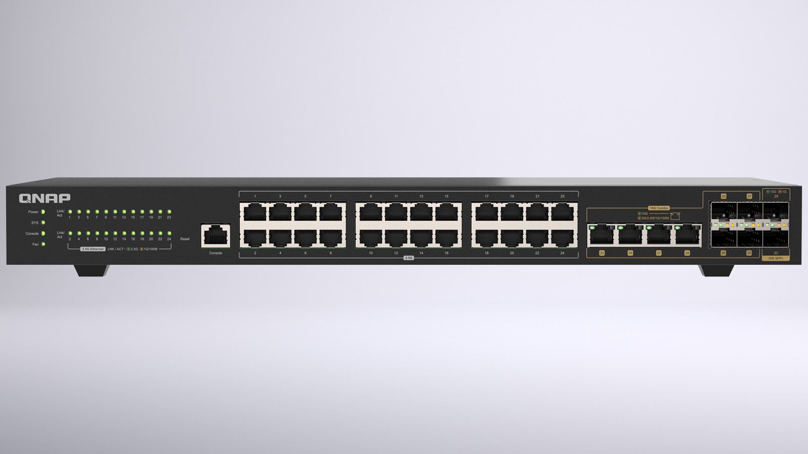 Conoce el switch L2 QNAP QSW-M2130-4C2S24T: puertos 10G y 2.5G para redes empresariales